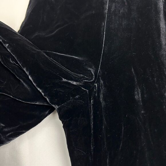 Vintage Ann Taylor Silk Blend Wide Leg Velvet Pants Size 4 Lined Holiday - Picture 5 of 7